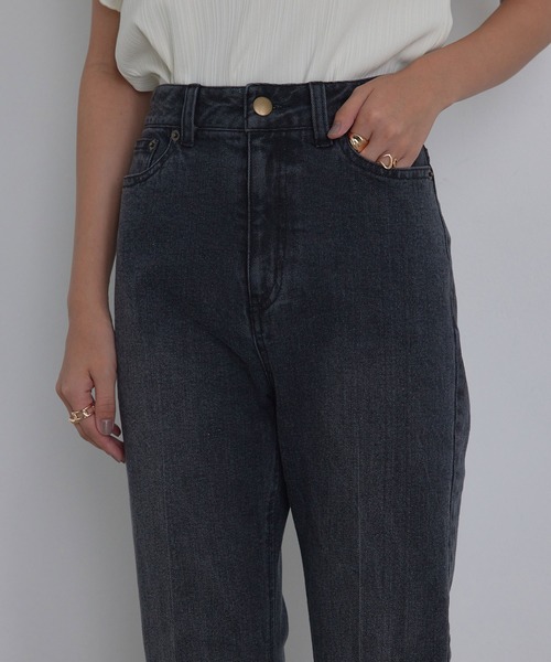 vis-`a-vis(ビサビ)の「【WEB限定】ストレッチ&美シルエット。デニムフレアパンツ(デニムパンツ・レディース・ブラック/ブルー系その他4・SS/S/M/L)」の14枚目の写真