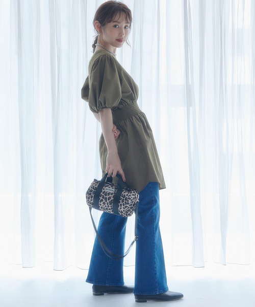 vis-`a-vis(ビサビ)の「【WEB限定】ストレッチ&美シルエット。デニムフレアパンツ(デニムパンツ・レディース・ブラック/ブルー系その他4・SS/S/M/L)」の20枚目の写真