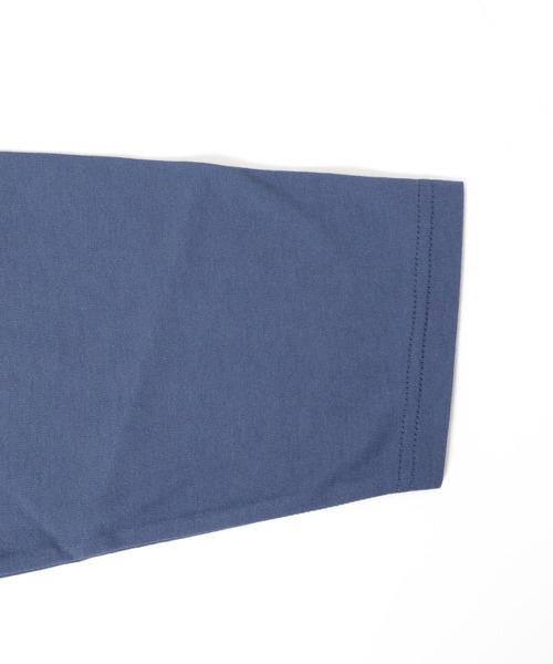 GLAZOS（グラソス）の「タフ天竺・ドロップショルダーポケットプリント7分袖Tシャツ（Tシャツ/カットソー・キッズ・ホワイト/ブラック/グレー/ブルー・130cm/140cm/150cm/160cm/170cm）」の16枚目の写真