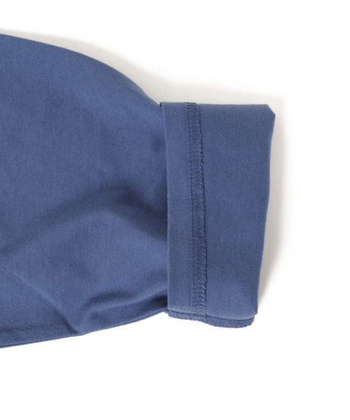 GLAZOS（グラソス）の「タフ天竺・ドロップショルダーポケットプリント7分袖Tシャツ（Tシャツ/カットソー・キッズ・ホワイト/ブラック/グレー/ブルー・130cm/140cm/150cm/160cm/170cm）」の7枚目の写真