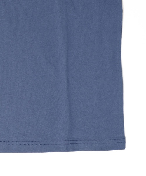 GLAZOS（グラソス）の「タフ天竺・ドロップショルダーポケットプリント7分袖Tシャツ（Tシャツ/カットソー・キッズ・ホワイト/ブラック/グレー/ブルー・130cm/140cm/150cm/160cm/170cm）」の6枚目の写真