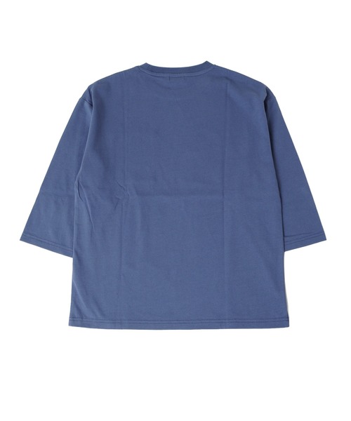 GLAZOS（グラソス）の「タフ天竺・ドロップショルダーポケットプリント7分袖Tシャツ（Tシャツ/カットソー・キッズ・ホワイト/ブラック/グレー/ブルー・130cm/140cm/150cm/160cm/170cm）」の18枚目の写真