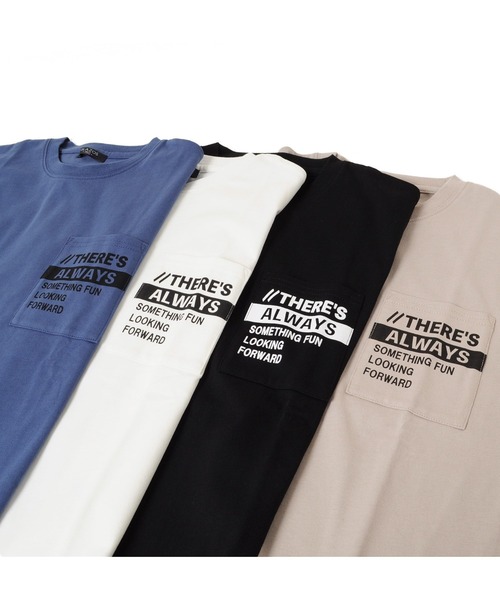 GLAZOS（グラソス）の「タフ天竺・ドロップショルダーポケットプリント7分袖Tシャツ（Tシャツ/カットソー・キッズ・ホワイト/ブラック/グレー/ブルー・130cm/140cm/150cm/160cm/170cm）」の11枚目の写真