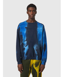 DIESEL | メンズ スウェット タイダイ染め オーバーサイズ   オーガニックコットン(スウェット)