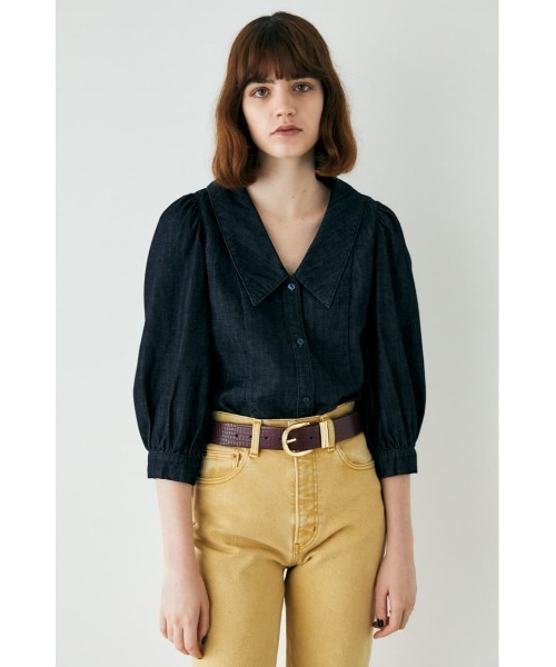 MOUSSY（マウジー）の「BIG COLLAR DENIM ブラウス（シャツ