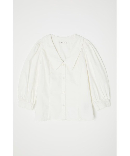 MOUSSY(マウジー)の「BIG COLLAR DENIM ブラウス(シャツ/ブラウス・レディース・ワンウォッシュ/ホワイト・1/2)」の6枚目の写真