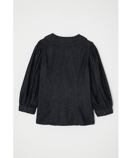MOUSSY(マウジー)の「BIG COLLAR DENIM ブラウス(シャツ/ブラウス・レディース・ワンウォッシュ/ホワイト・1/2)」の8枚目の写真