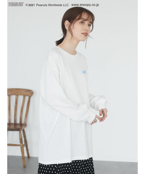 Green　Parks（グリーンパークス）の「PEANUTS バックプリントロンT＊（Tシャツ/カットソー・レディース・オフホワイト・FREE）」の10枚目の写真
