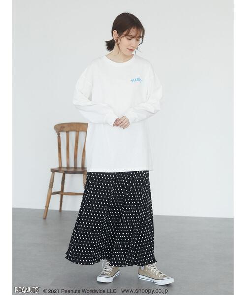 Green　Parks（グリーンパークス）の「PEANUTS バックプリントロンT＊（Tシャツ/カットソー・レディース・オフホワイト・FREE）」の5枚目の写真
