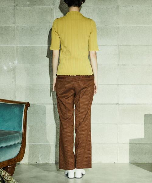 alcali（アルカリ）の「ジャガード柄フレアーパンツ（その他パンツ・レディース・ネイビー/ブラウン・2/3）」の12枚目の写真