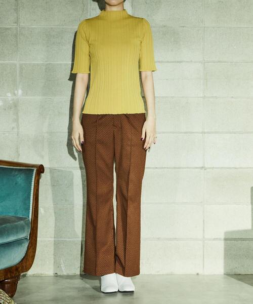 alcali（アルカリ）の「ジャガード柄フレアーパンツ（その他パンツ・レディース・ネイビー/ブラウン・2/3）」の11枚目の写真