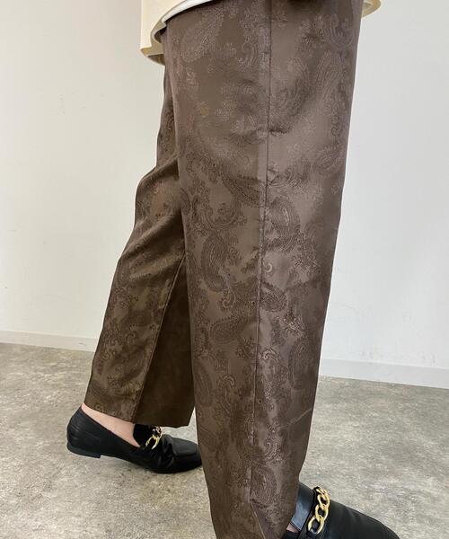 MLI'A（エムリア）の「サテンジャガードイージー／パンツ（その他パンツ・レディース・オレンジ/グリーン/ライトベージュ/ブラウン・FREE）」の5枚目の写真