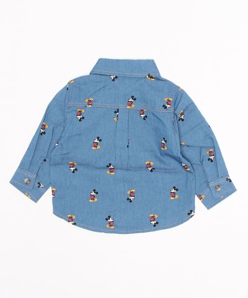 Disney Areeam ミッキー 総柄長袖シャツ　未開封 petit main（プティマイン）の「【Disney】ミッキー総柄長袖