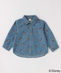 petit main | 【Disney】ミッキー総柄長袖シャツ(シャツ/ブラウス)