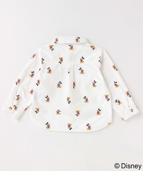 petit main（プティマイン）の「【Disney】ミッキー総柄長袖シャツ（シャツ/ブラウス・キッズ・オフホワイト/ブルー・90cm/100cm/110cm/80ｃｍ/130cm/120cm）」の5枚目の写真