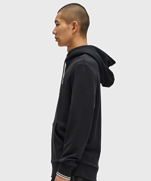 ★人気【FRED PERRY】Tipped Hooded スウェットパーカ Tipped Hooded Sweatshirt - Steel Marl | Men's Sweatshirts