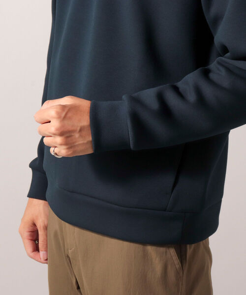 NOLLEY'S goodman（ノーリーズグッドマン）の「ハーフZIP プルオーバー スウェット ダンボール ニット（スウェット・メンズ・ベージュ/ネイビー・S/M/L/LL）」の5枚目の写真