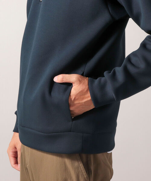 NOLLEY'S goodman（ノーリーズグッドマン）の「ハーフZIP プルオーバー スウェット ダンボール ニット（スウェット・メンズ・ベージュ/ネイビー・S/M/L/LL）」の6枚目の写真