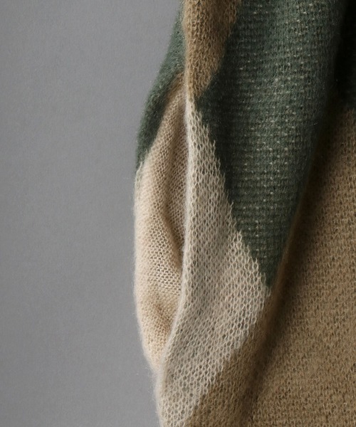 SITRY(シトリー)の「Double Jacquard Knit Cardigan/ダブルジャガード ニット ルーズカーディガン/カーデ(カーディガン/ボレロ・メンズ・アイボリー/グレイッシュベージュ・M/L)」の7枚目の写真