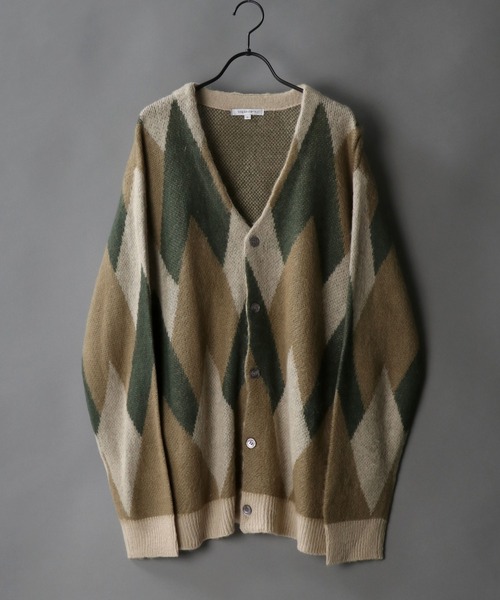 SITRY(シトリー)の「Double Jacquard Knit Cardigan/ダブルジャガード ニット ルーズカーディガン/カーデ(カーディガン/ボレロ・メンズ・アイボリー/グレイッシュベージュ・M/L)」の19枚目の写真