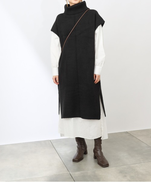 COLONY 2139（コロニートゥーワンスリーナイン）の「【TV媒体紹介商品】タートルネックニット&シャツワンピースセット（シャツワンピース・レディース・ブラック/ブラウン/グレー・FREE）」の11枚目の写真