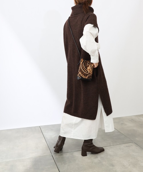 COLONY 2139（コロニートゥーワンスリーナイン）の「【TV媒体紹介商品】タートルネックニット&シャツワンピースセット（シャツワンピース・レディース・ブラック/ブラウン/グレー・FREE）」の8枚目の写真