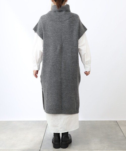 COLONY 2139（コロニートゥーワンスリーナイン）の「【TV媒体紹介商品】タートルネックニット&シャツワンピースセット（シャツワンピース・レディース・ブラック/ブラウン/グレー・FREE）」の5枚目の写真