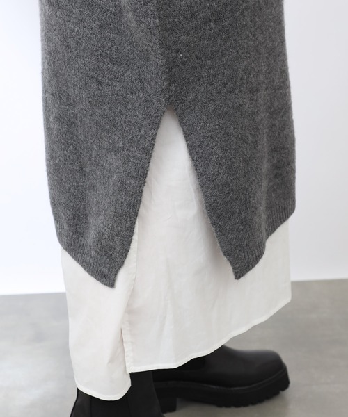 COLONY 2139（コロニートゥーワンスリーナイン）の「【TV媒体紹介商品】タートルネックニット&シャツワンピースセット（シャツワンピース・レディース・ブラック/ブラウン/グレー・FREE）」の9枚目の写真