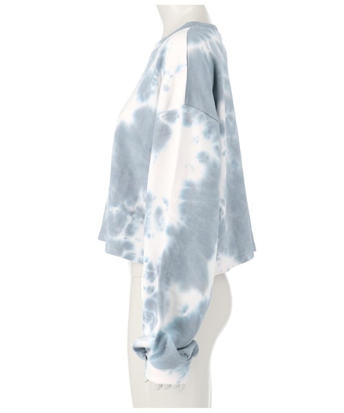 ANAP（アナップ）の「タイダイクロップド裏毛トップ（スウェット・レディース・ブルー/スミクロ・FREE）」の8枚目の写真