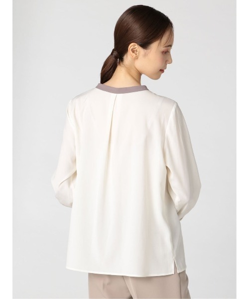 m.f.editorial(エムエフエディトリアル)の「エムエフエディトリアルレディース/m.f.editorial:Women 配色 8分袖ブラウス(シャツ/ブラウス・レディース・ベージュ/ライトグレー・MEDIUM/LARGE)」の11枚目の写真