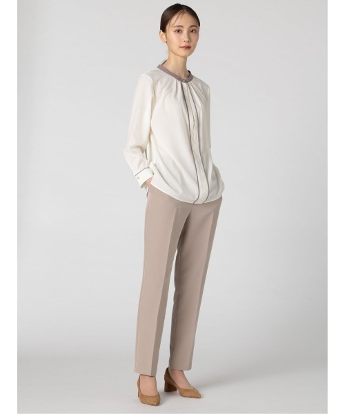 m.f.editorial(エムエフエディトリアル)の「エムエフエディトリアルレディース/m.f.editorial:Women 配色 8分袖ブラウス(シャツ/ブラウス・レディース・ベージュ/ライトグレー・MEDIUM/LARGE)」の13枚目の写真