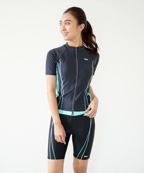 Fila フィラ レディース配色袖付フルジップセパレート水着 水着 Fila フィラ のファッション通販 Zozotown Fila フィラ レディース配色袖付フルジップセパレート水着 水着 Fila フィラ のファッション通販 Zozotown
