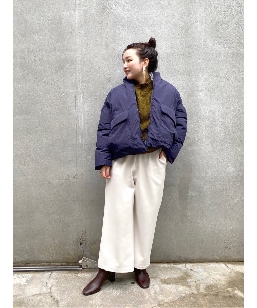 BEARDSLEY（ビアズリー）の「ショート丈で腰回りがもたつかないネップハイネックニット（ニット/セーター・レディース・グリーン/オレンジ・FREE）」の21枚目の写真