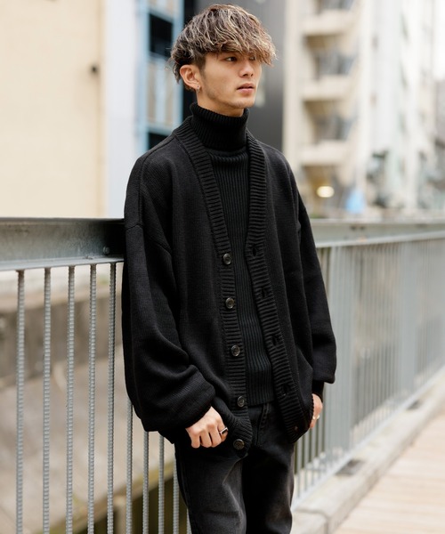 ADMIX/ATELIER SAB MEN（アドミックスアトリエサブメン）の「ハイバルキー／ オーバーサイズ ビッグ ルーズカーディガン（カーディガン/ボレロ・メンズ・チャコールグレー/ブラウン/ネイビー/ブラック/グリーン/オフホワイト/グレイッシュブルー・50/48）」の9枚目の写真