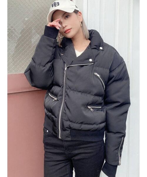 GYDA（ジェイダ）の「中綿ライダースデザインジャケット（ライダース