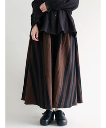 Samansa Mos2 | コットンリネンタックフレアスカート(スカート)