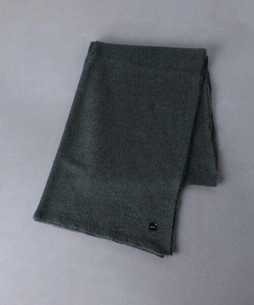 ATON（エイトン）の「＜ATON（エイトン）＞ ベビーアルパカ ストール■■■（ストール/ショール・メンズ・ダークグリーン/ベージュ・FREE）」の2枚目の写真