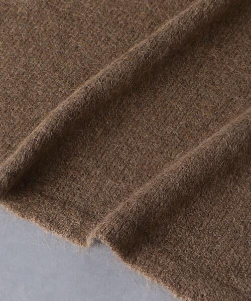 ATON（エイトン）の「＜ATON（エイトン）＞ ベビーアルパカ ストール■■■（ストール/ショール・メンズ・ダークグリーン/ベージュ・FREE）」の4枚目の写真