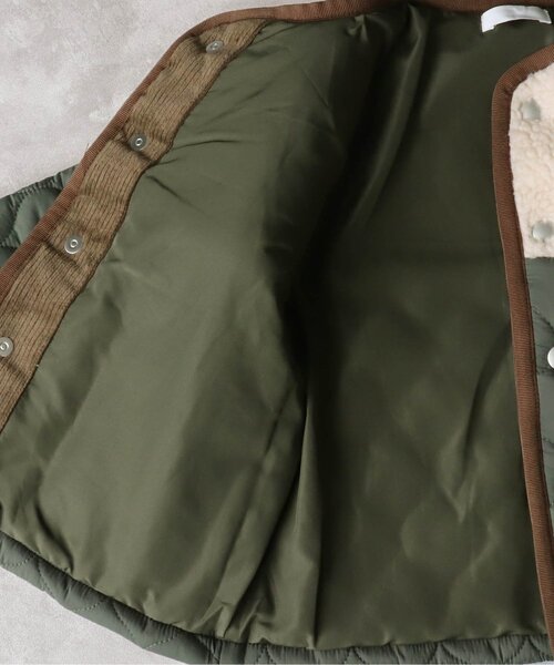 BREEZE by yumi.(ブリーズバイユミ)の「WEB限定 キルトボア中綿ジャケット【BREEZE by yumi.】(ダウンジャケット/コート・キッズ・カーキ/ブラウン・110/150/100/120/90/140/130)」の17枚目の写真