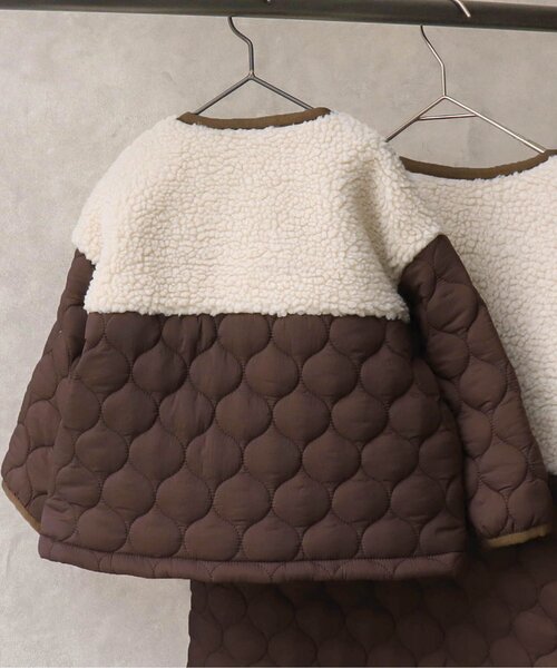 BREEZE by yumi.(ブリーズバイユミ)の「WEB限定 キルトボア中綿ジャケット【BREEZE by yumi.】(ダウンジャケット/コート・キッズ・カーキ/ブラウン・110/150/100/120/90/140/130)」の10枚目の写真