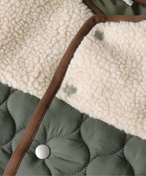 BREEZE by yumi.(ブリーズバイユミ)の「WEB限定 キルトボア中綿ジャケット【BREEZE by yumi.】(ダウンジャケット/コート・キッズ・カーキ/ブラウン・110/150/100/120/90/140/130)」の12枚目の写真