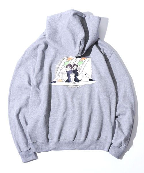 FRUIT OF THE LOOM（フルーツオブザルーム）の「【ROOPTOKYO限定】FRUIT OF THE LOOM/フルーツオブザルーム×火曜び 描き下ろしイラスト パーカー（パーカー・レディース・ホワイト/ブラック/グレー・XL/M/L）」の8枚目の写真