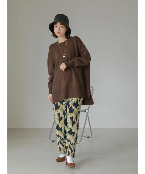 AMERICAN HOLIC（アメリカンホリック）の「バック鹿の子編みニットチュニック（ニット/セーター・レディース・グレー系その他/ブラウン・FREE）」の10枚目の写真