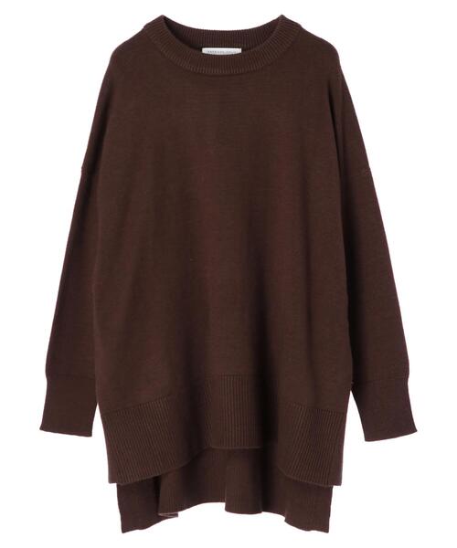 AMERICAN HOLIC（アメリカンホリック）の「バック鹿の子編みニットチュニック（ニット/セーター・レディース・グレー系その他/ブラウン・FREE）」の22枚目の写真