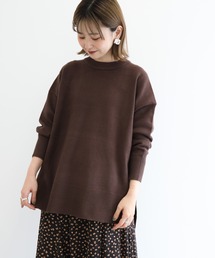 バック鹿の子編みニットチュニック