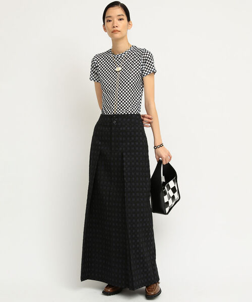 Ray BEAMS（レイビームス）の「Ray BEAMS / ワンハンドル チェッカー バッグ（ハンドバッグ・レディース・ブラック/レッド・ONE SIZE）」の5枚目の写真