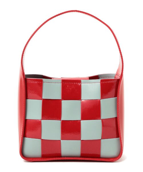 Ray BEAMS（レイビームス）の「Ray BEAMS / ワンハンドル チェッカー バッグ（ハンドバッグ・レディース・ブラック/レッド・ONE SIZE）」の10枚目の写真
