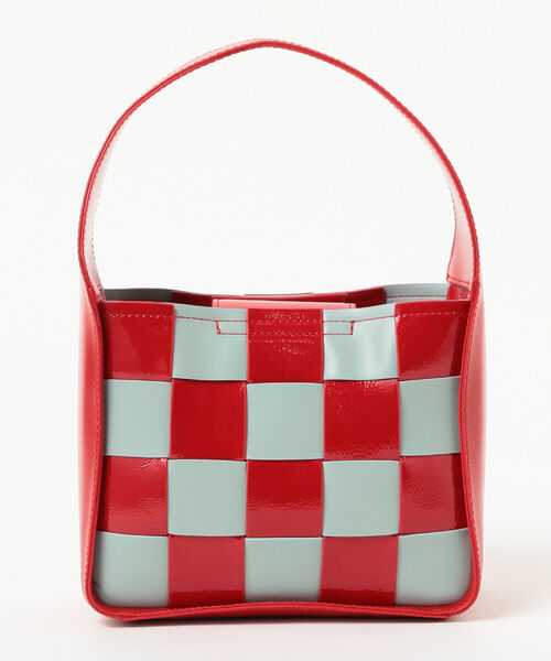 Ray BEAMS（レイビームス）の「Ray BEAMS / ワンハンドル チェッカー バッグ（ハンドバッグ・レディース・ブラック/レッド・ONE SIZE）」の13枚目の写真