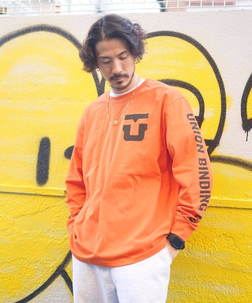 THE UNION ボックスロングスリーブシャツ UNION/ユニオン】UBC LONG SLEEVE ロングスリーブTシャツ 袖ロゴ