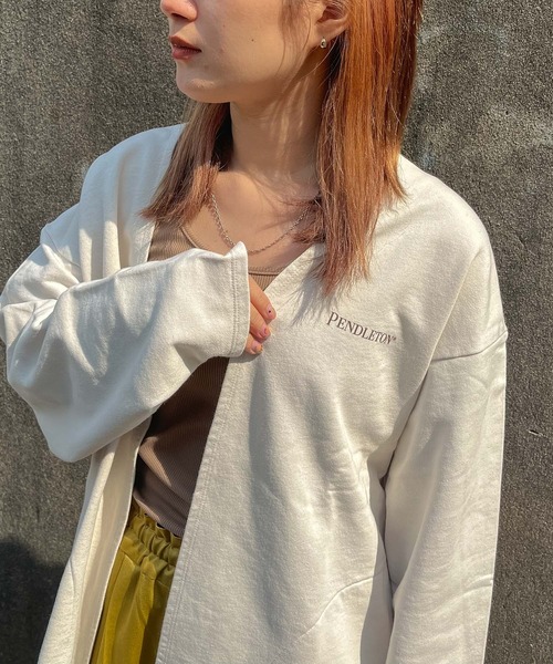 PENDLETON（ペンドルトン）の「【 PENDLETON / ペンドルトン 】 SWEAT CARDIGAN スウェット カーディガン スエット  MNY（カーディガン/ボレロ・メンズ・ブラック/アイボリー/ベージュ系/ブルー・M/L/XL）」の13枚目の写真